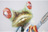 Tableau style humour mural 50x50cm  Grenouille
