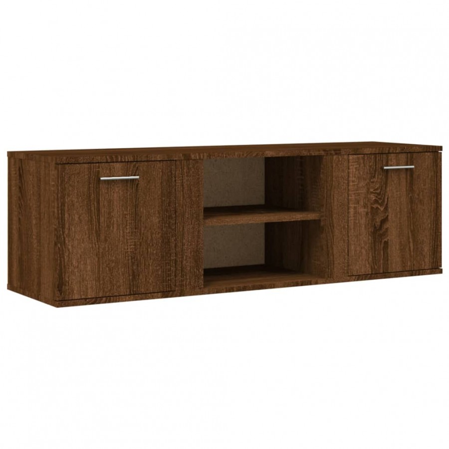 Meuble TV chêne marron 120x34x37 cm bois d'ingénierie Meuble TV chêne marron 120x34x37 cm bois d'ingénierie
