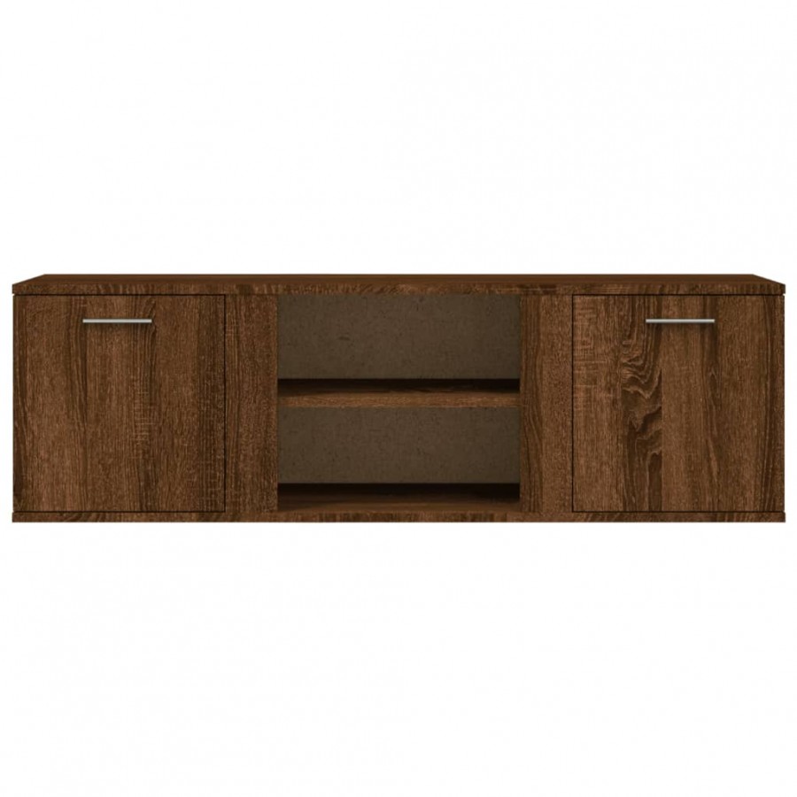 Meuble TV chêne marron 120x34x37 cm bois d'ingénierie Meuble TV chêne marron 120x34x37 cm bois d'ingénierie