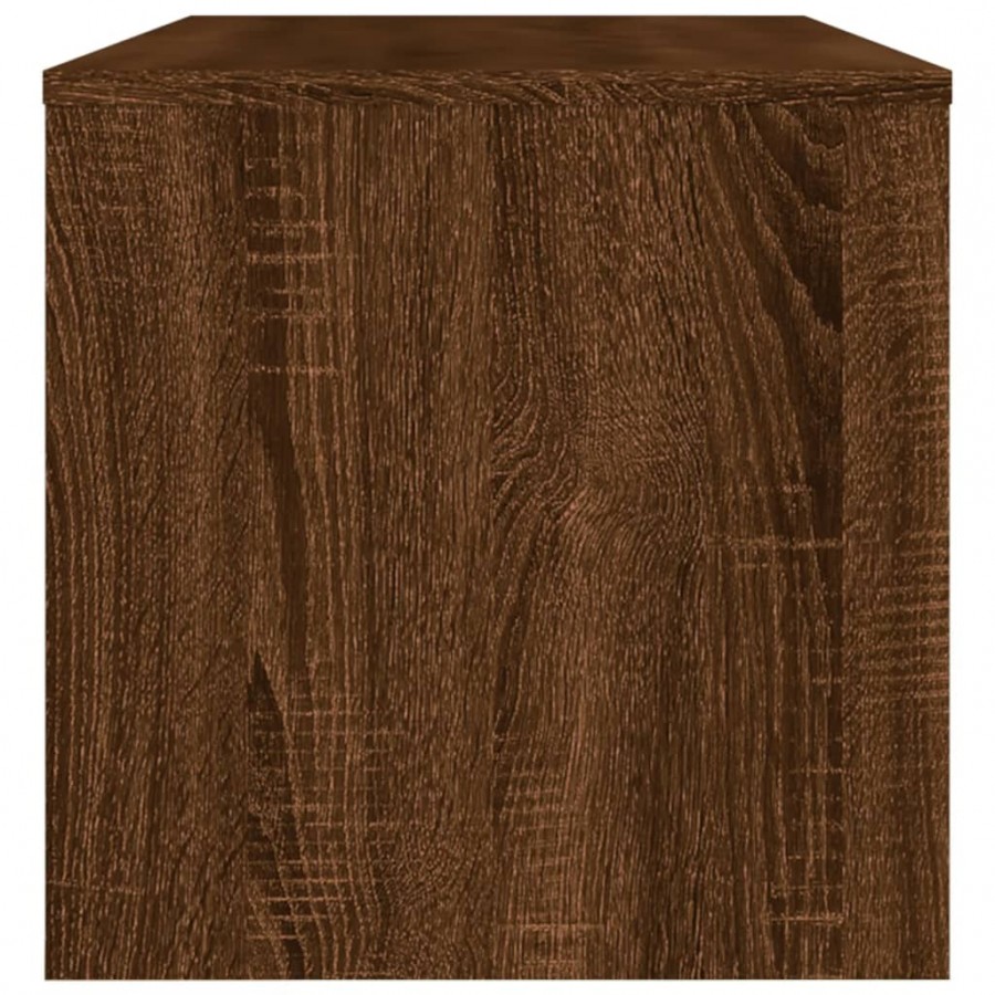 Meuble TV chêne marron 120x34x37 cm bois d'ingénierie Meuble TV chêne marron 120x34x37 cm bois d'ingénierie