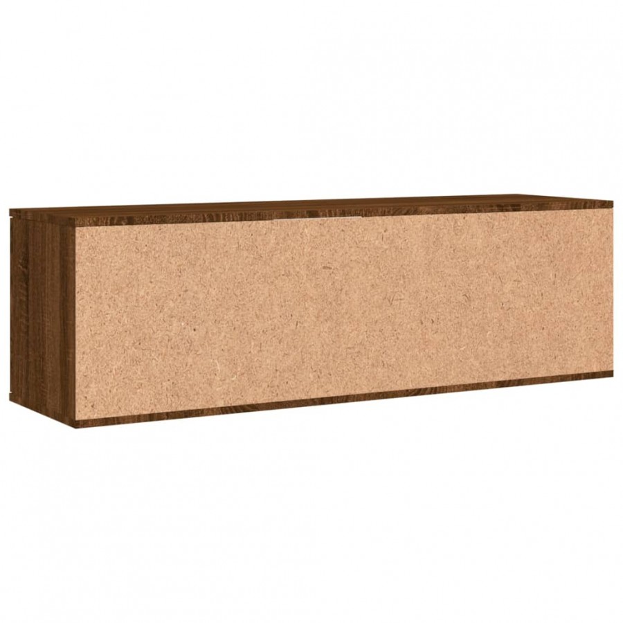 Meuble TV chêne marron 120x34x37 cm bois d'ingénierie Meuble TV chêne marron 120x34x37 cm bois d'ingénierie
