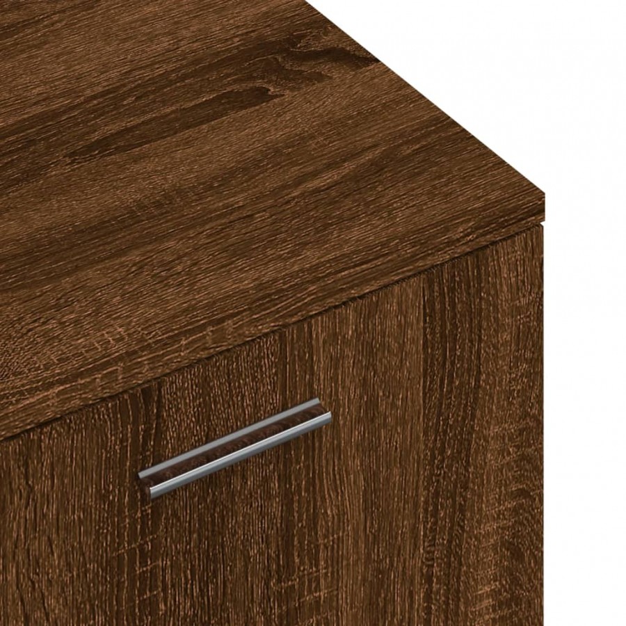 Meuble TV chêne marron 120x34x37 cm bois d'ingénierie Meuble TV chêne marron 120x34x37 cm bois d'ingénierie