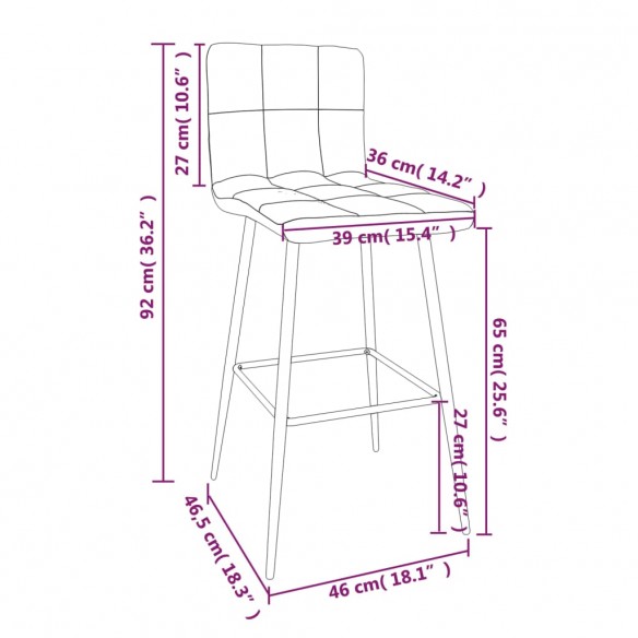 Tabouret de bar Marron clair Similicuir