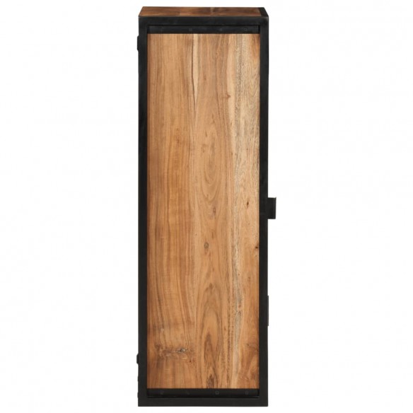 Armoire de salle de bain murale bois massif d'acacia et fer