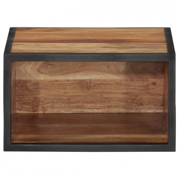 Table de chevet murale 35x35x20 cm bois massif d'acacia