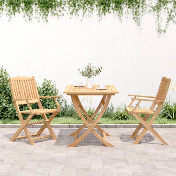 Chaises pliables de jardin 2 pcs bois massif d'acacia