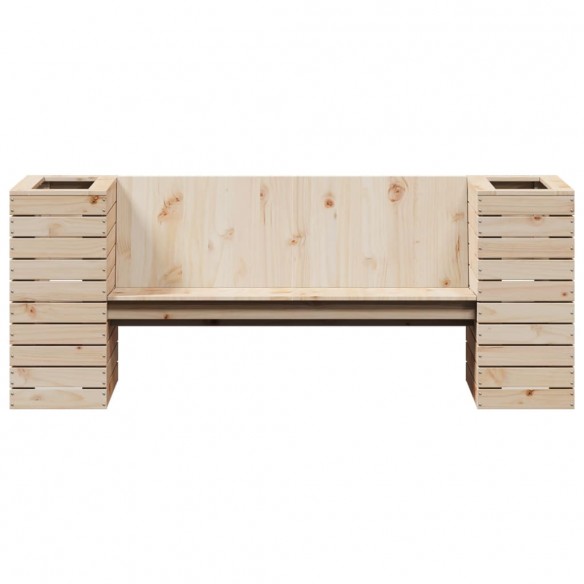 Banc avec jardinières 167,5x60x65 cm bois massif de pin