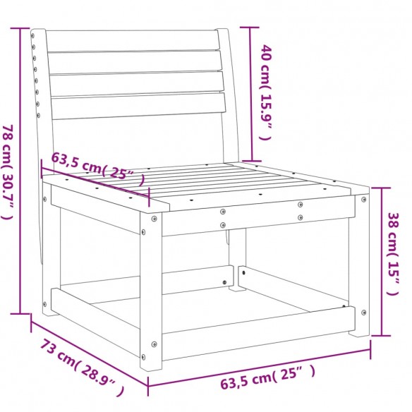 Canapé de jardin bois massif douglas