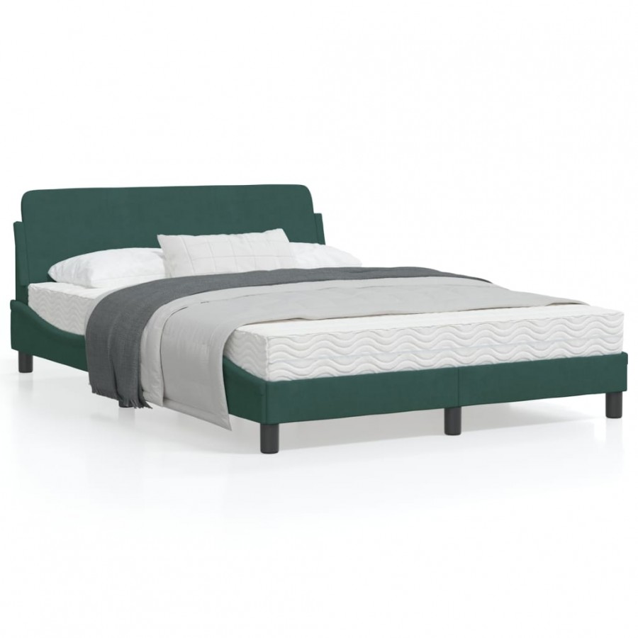 Cadre de lit avec tête de lit Vert...