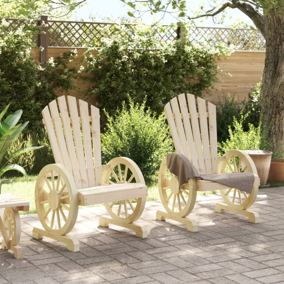 Chaises de jardin Adirondack 2 pcs bois de sapin massif