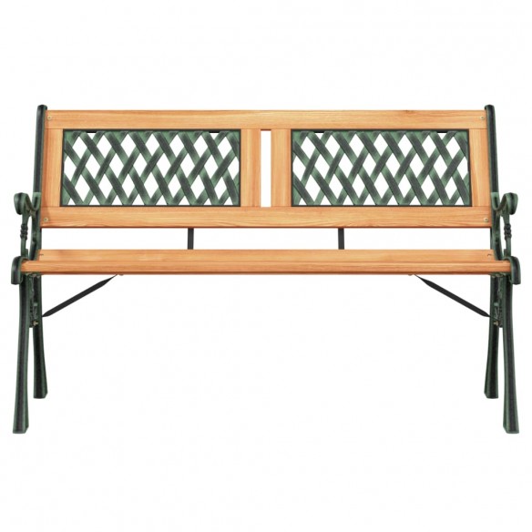 Banc de jardin 116 cm bois de sapin massif et acier