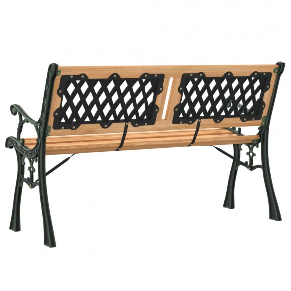 Banc de jardin 116 cm bois de sapin massif et acier