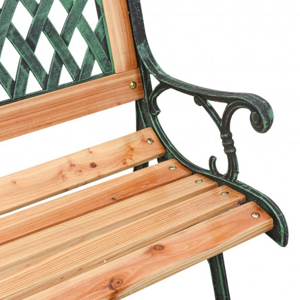 Banc de jardin 116 cm bois de sapin massif et acier