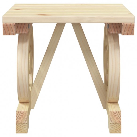 Repose-pied de jardin 40x36,5x38,5 cm bois massif sapin