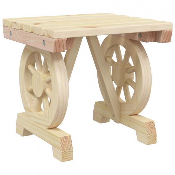 Repose-pied de jardin 40x36,5x38,5 cm bois massif sapin