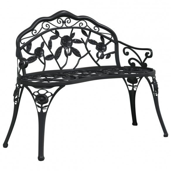 Banc de jardin 100 cm Aluminium coulé Noir