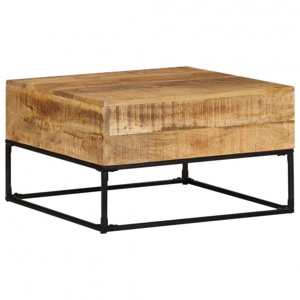 Table basse 68x68x41 cm Bois de manguier brut