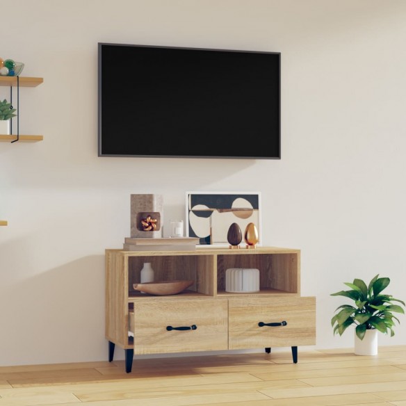 Meuble TV Chêne sonoma 80x36x50 cm Bois d'ingénierie