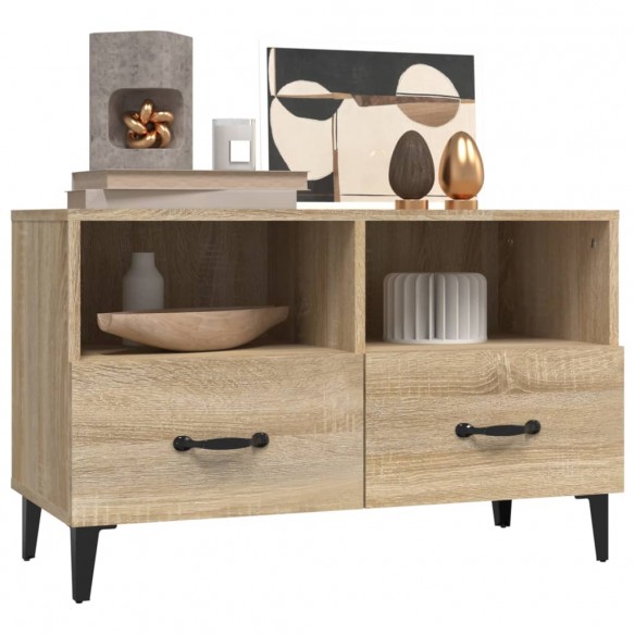 Meuble TV Chêne sonoma 80x36x50 cm Bois d'ingénierie