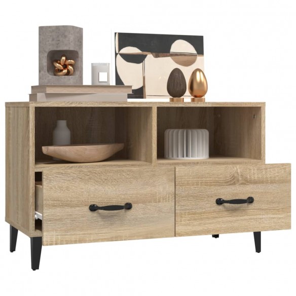 Meuble TV Chêne sonoma 80x36x50 cm Bois d'ingénierie