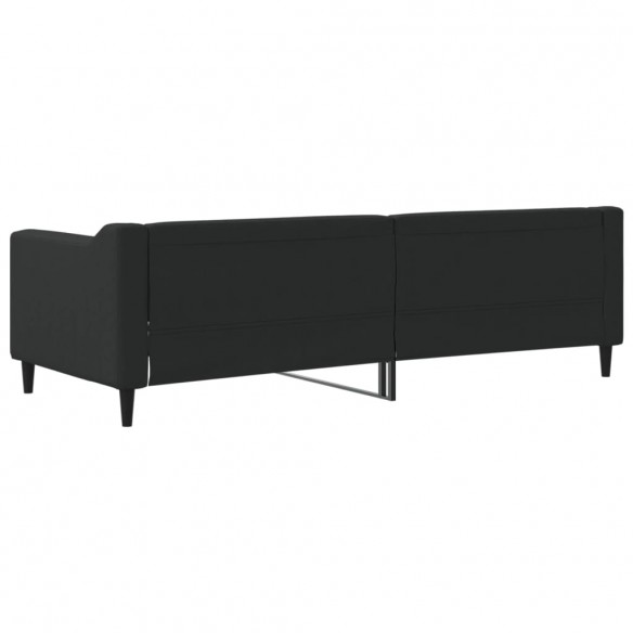 Lit de repos noir 80x200 cm tissu