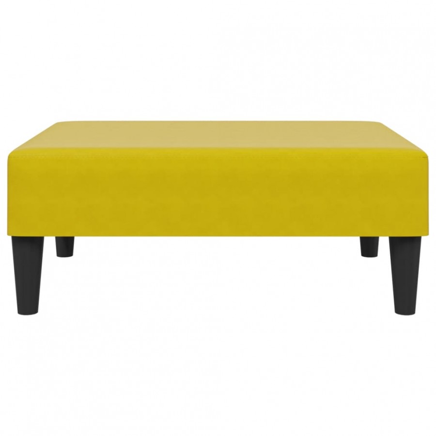 Repose-pied jaune 77x55x31 cm velours
