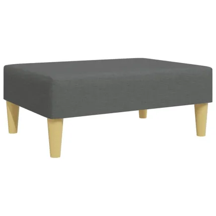 Repose-pied gris foncé 77x55x31 cm tissu 2
