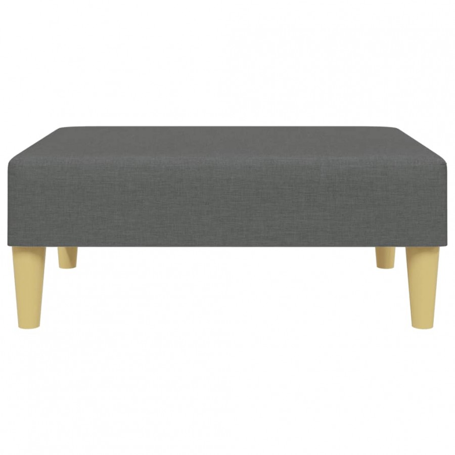 Repose-pied gris foncé 77x55x31 cm tissu