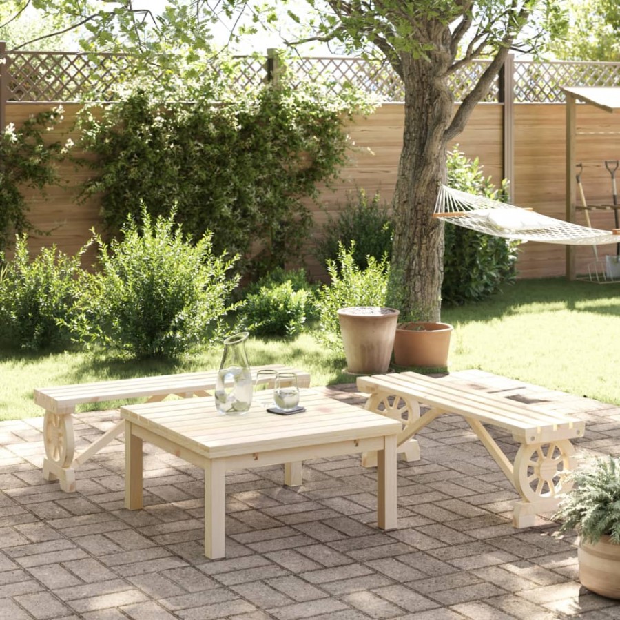 Bancs de jardin 2 pcs bois de sapin...