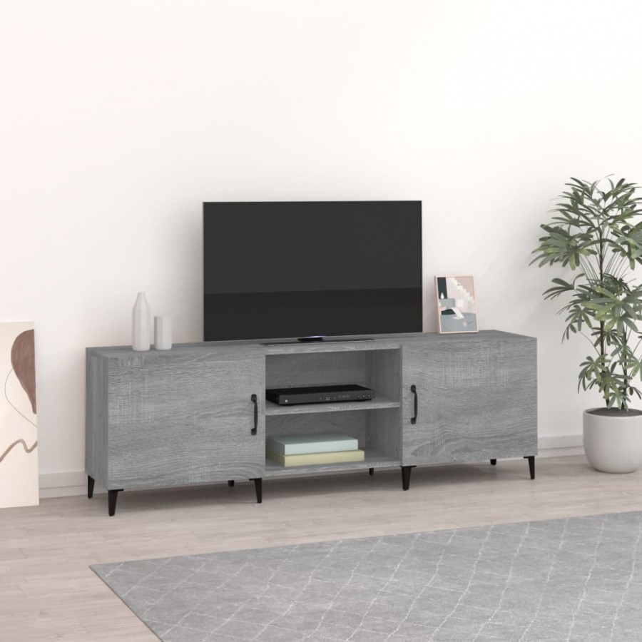 Meuble TV sonoma gris 150x30x50 cm...