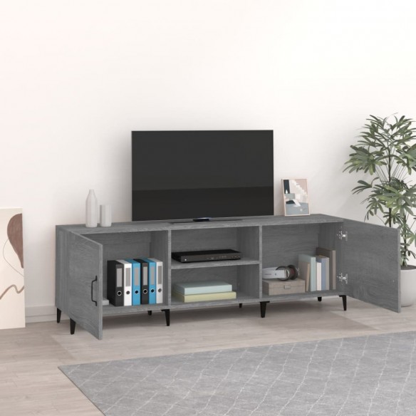 Meuble TV sonoma gris 150x30x50 cm bois d'ingénierie