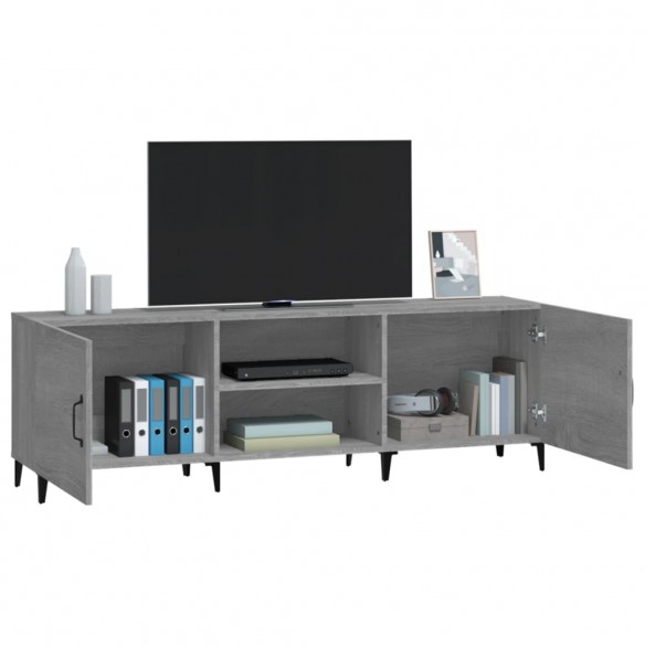 Meuble TV sonoma gris 150x30x50 cm bois d'ingénierie