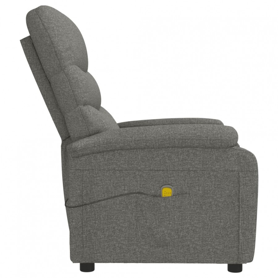 Fauteuil de massage Gris foncé Tissu Fauteuil de massage Gris foncé Tissu