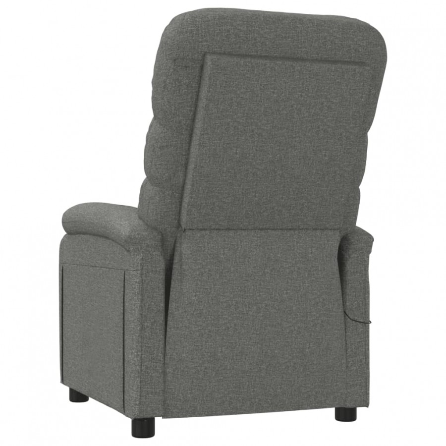 Fauteuil de massage Gris foncé Tissu Fauteuil de massage Gris foncé Tissu