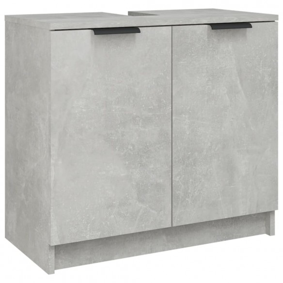 Ensemble d'armoires de salle de bain 3 pcs gris béton