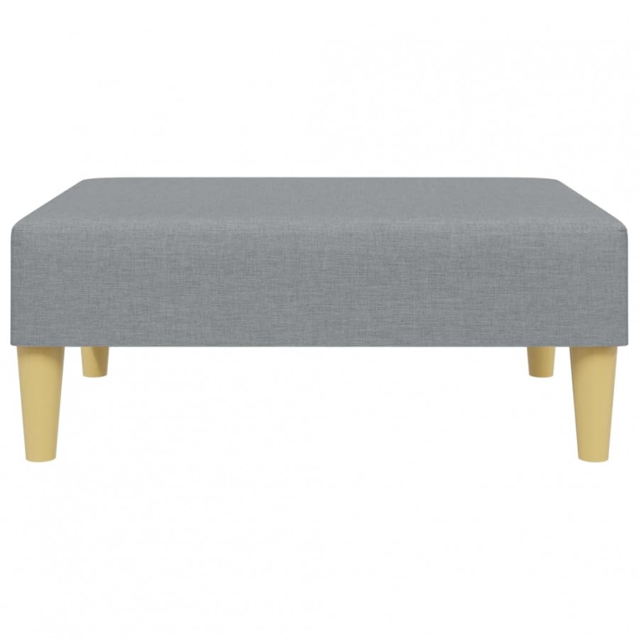 Repose-pied gris clair 77x55x31 cm tissu