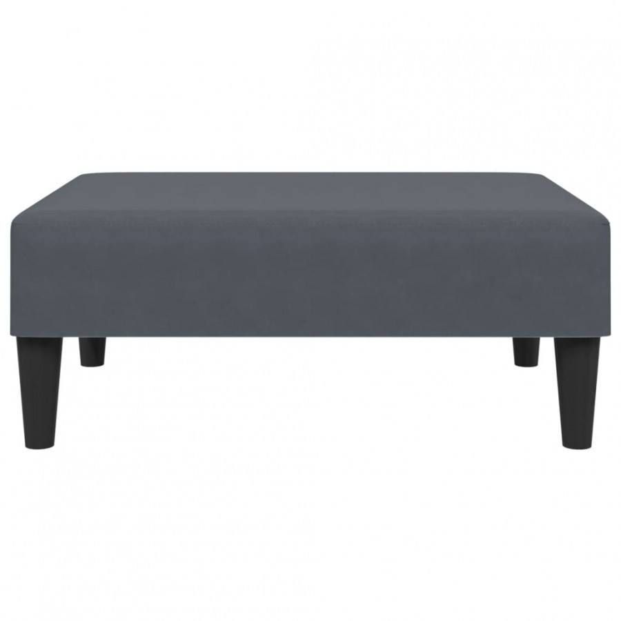 Repose-pied gris foncé 77x55x31 cm velours