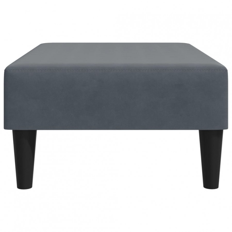 Repose-pied gris foncé 77x55x31 cm velours