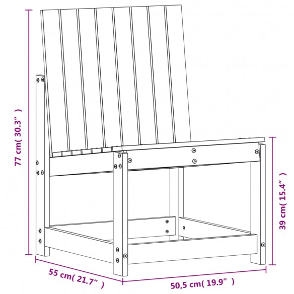 Salon de jardin 3 pcs bois massif douglas