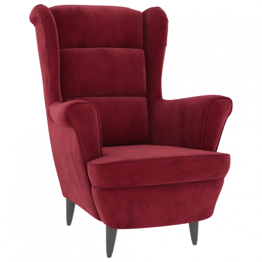 Fauteuil rouge bordeaux velours Fauteuil rouge bordeaux velours