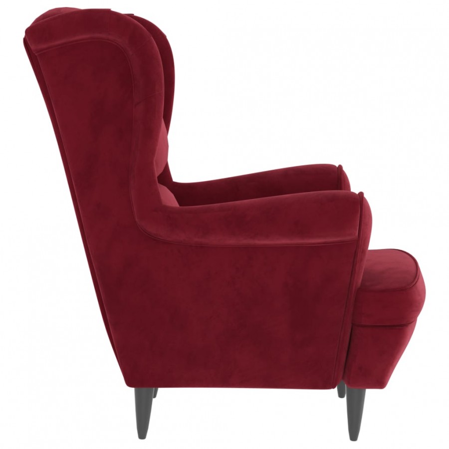 Fauteuil rouge bordeaux velours Fauteuil rouge bordeaux velours