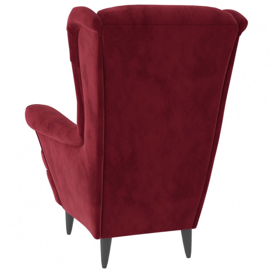 Fauteuil rouge bordeaux velours Fauteuil rouge bordeaux velours