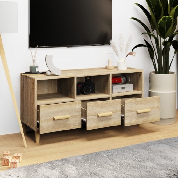 Meuble TV Chêne sonoma 102x36x50 cm Bois d'ingénierie