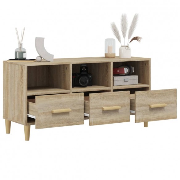 Meuble TV Chêne sonoma 102x36x50 cm Bois d'ingénierie