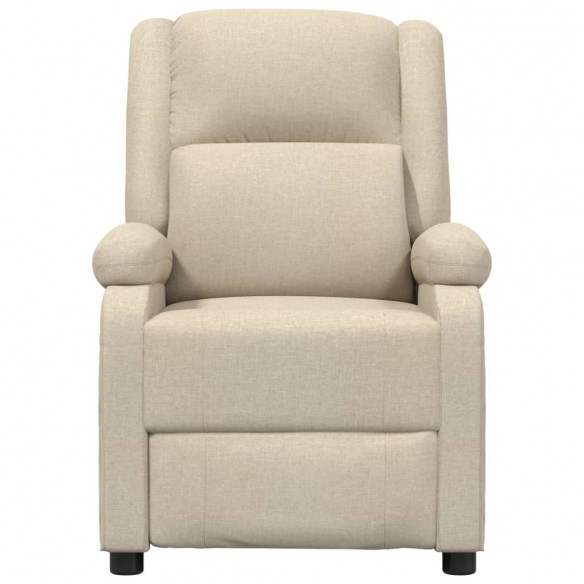 Fauteuil inclinable électrique Crème Tissu