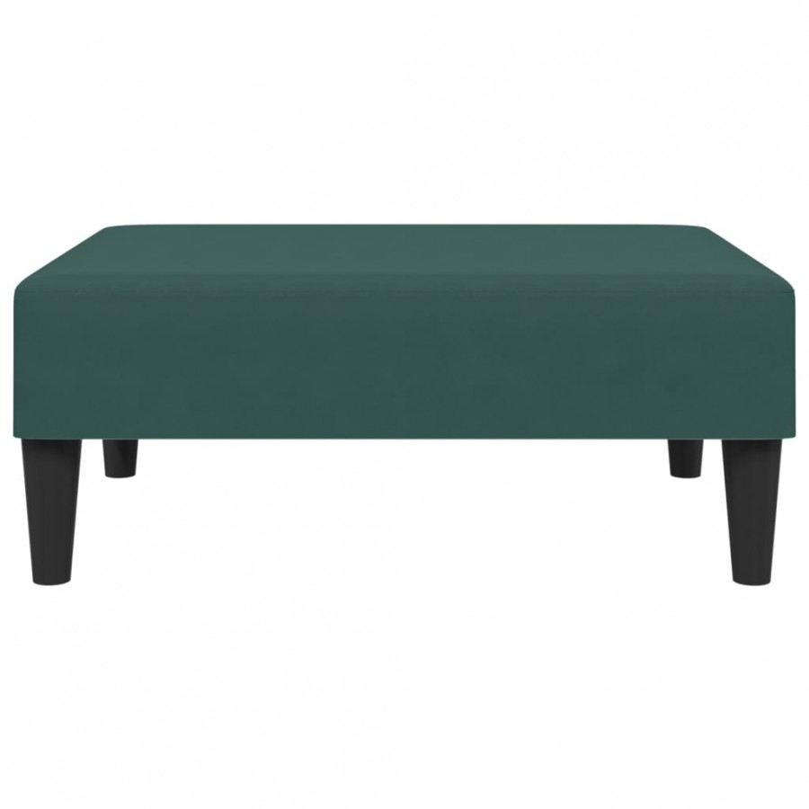 Repose-pied vert foncé 77x55x31 cm velours