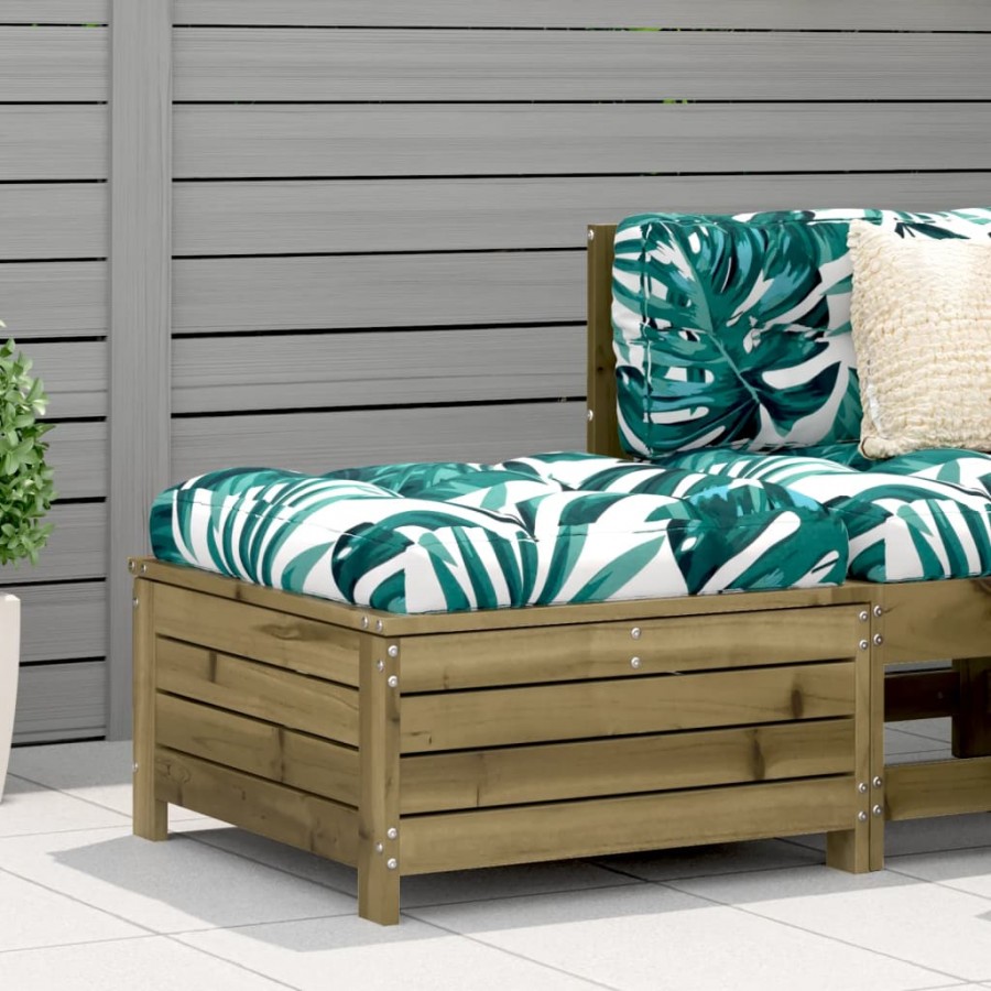 Repose-pied de jardin avec coussin...