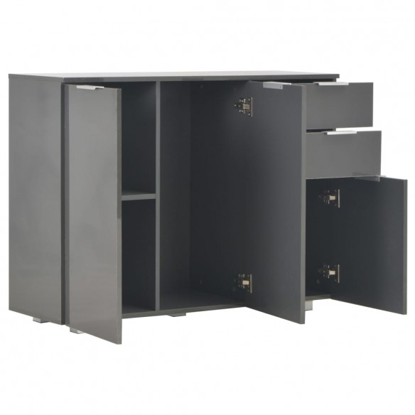 Buffet Gris brillant 107x35x80,5 cm