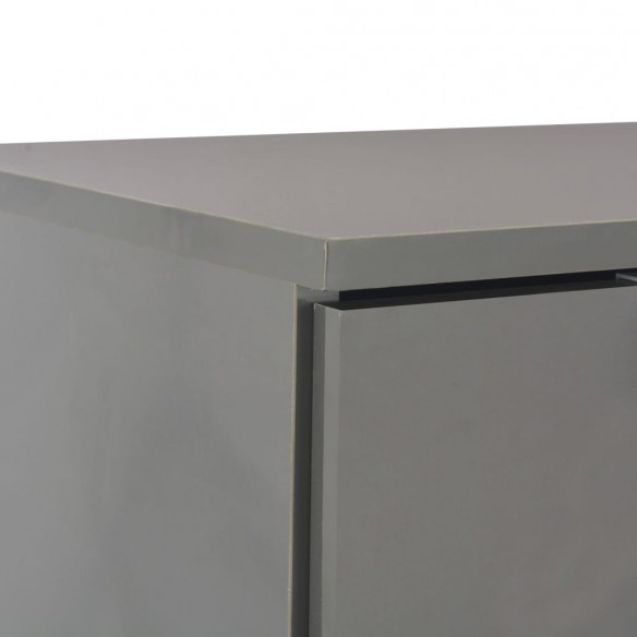 Buffet Gris brillant 107x35x80,5 cm