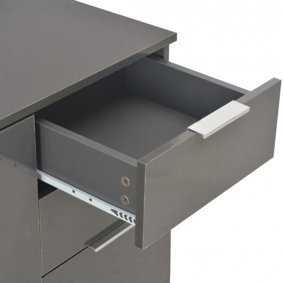 Buffet Gris brillant 107x35x80,5 cm